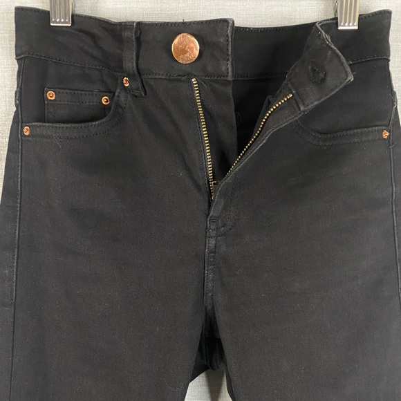 ASOS Women’s Mid-Rise Slim Straight Pant in Black Size 24/25 - Picture 3 of 6